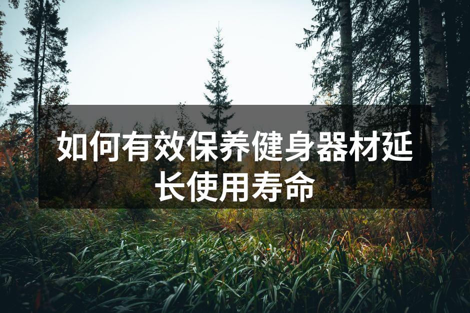 如何有效保养健身器材延长使用寿命